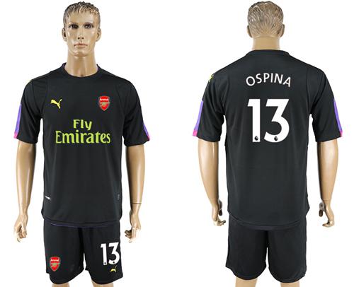 Arsenal #13 Ospina Black Goalkeeper Soccer Club Jersey - Click Image to Close